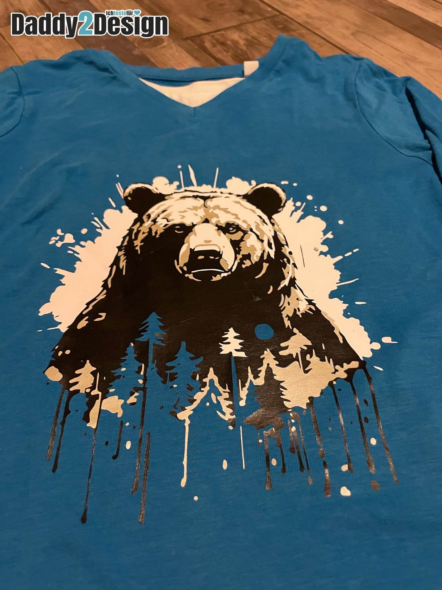 der Bär - into the wild - in der Wildnis, Plotterdatei, Laserdatei - Sewando