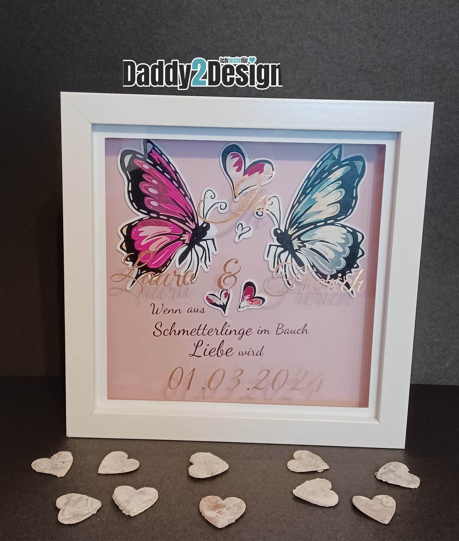 SchmetterLiebe die 2 süssen Schmetterlinge, Plotter und Laser-Datei als SVG und DXF - Sewando