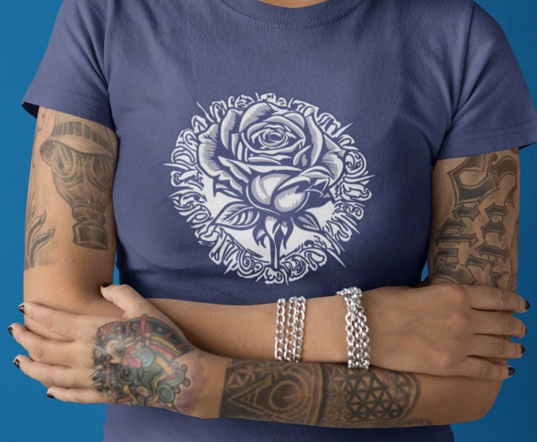 TATTOO FLOWER 1 2 oder 3 farbig, Plotterdatei, Laserdatei - Sewando