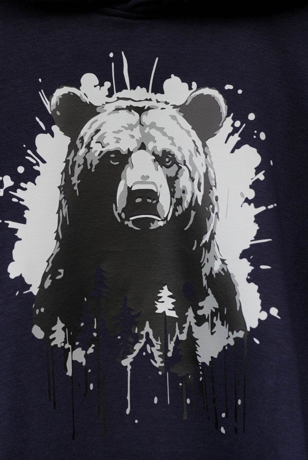 der Bär - into the wild - in der Wildnis, Plotterdatei, Laserdatei - Sewando