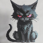 Lustig ärgerliche Katze Angry Cat, Plotter und Laser-Datei als SVG und DXF - Sewando