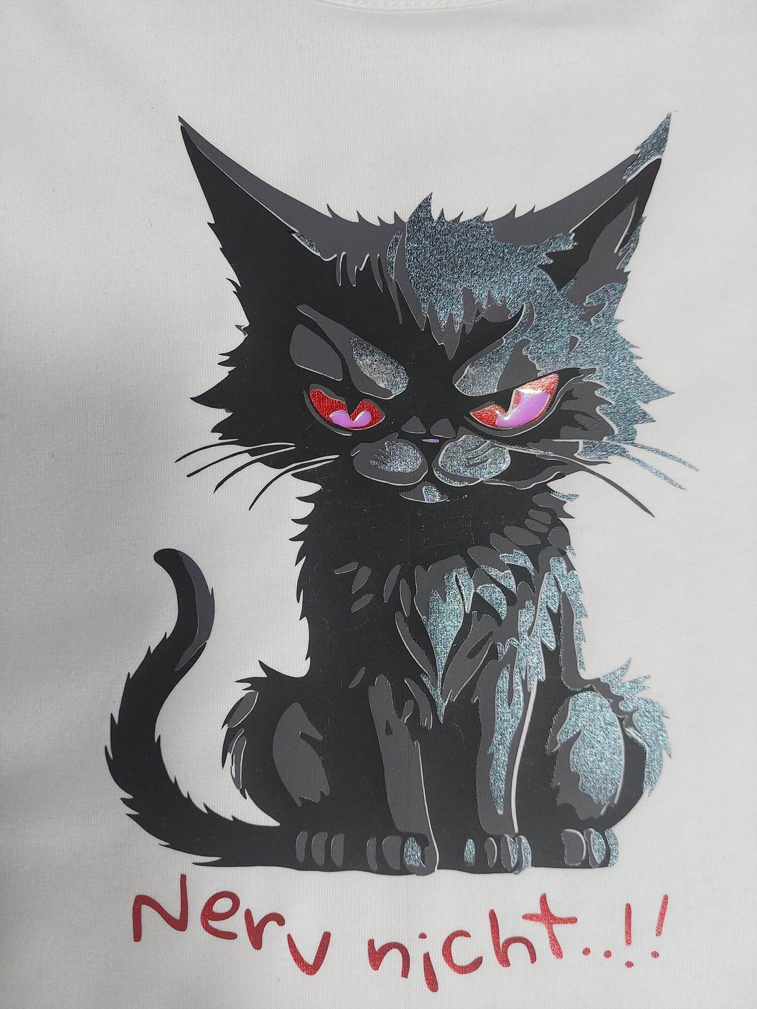 Lustig ärgerliche Katze Angry Cat, Plotter und Laser-Datei als SVG und DXF - Sewando