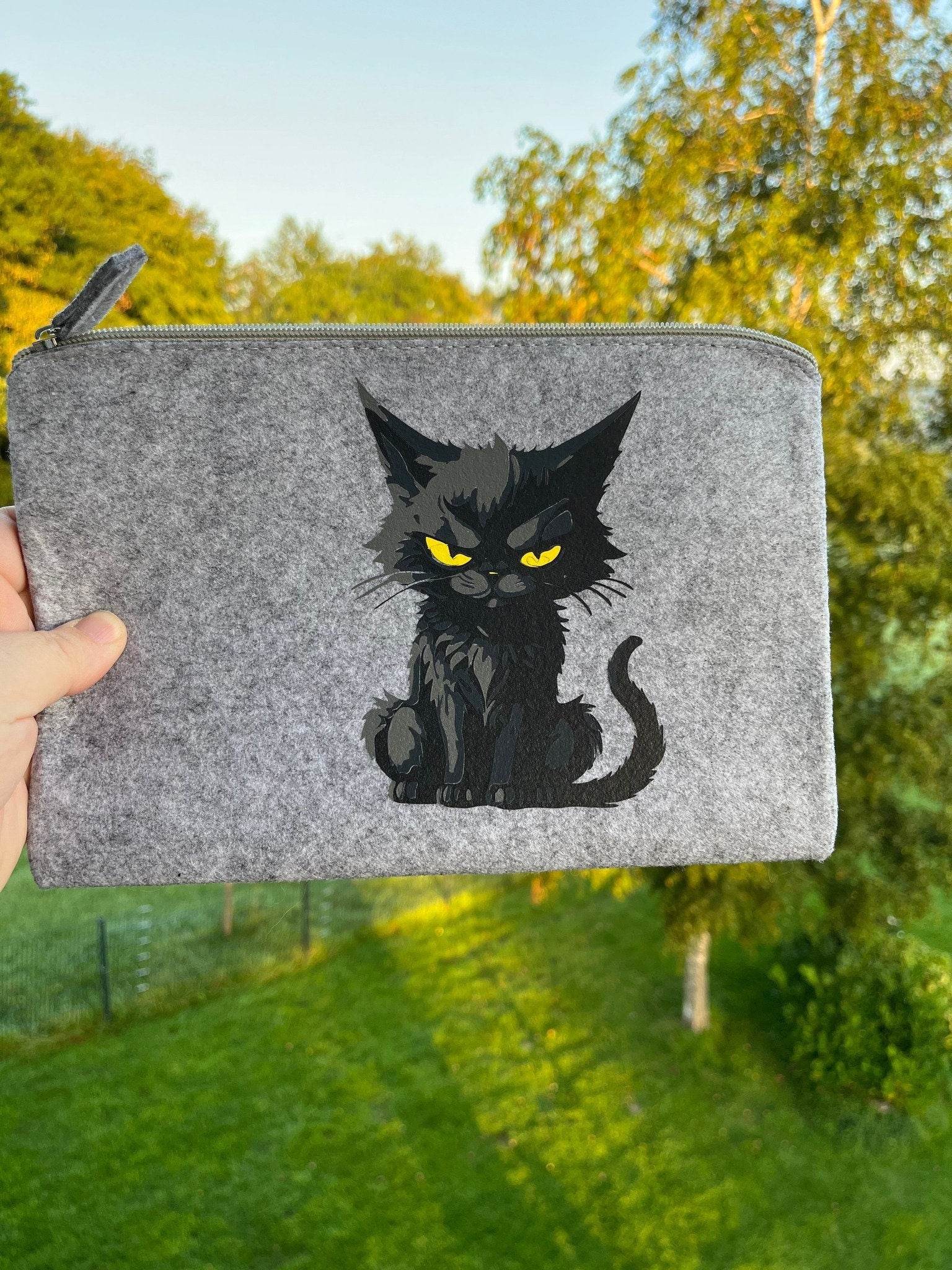 Lustig ärgerliche Katze Angry Cat, Plotter und Laser-Datei als SVG und DXF - Sewando