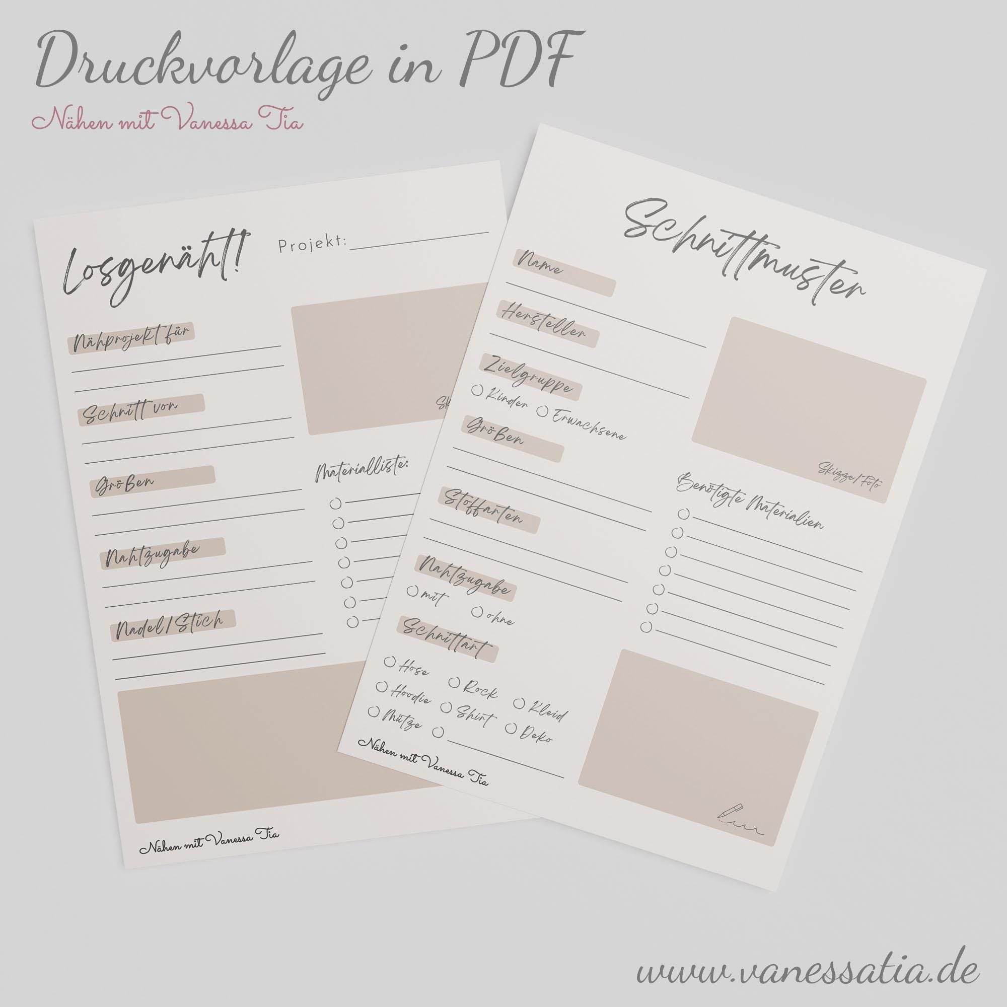 Nähorganizer Druckvorlage - Schnittmuster Organizer - Sewando