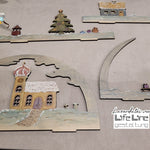 Lasercut-Datei SCHWIBBOGEN WEIHNACHTSDORF svg - Sewando