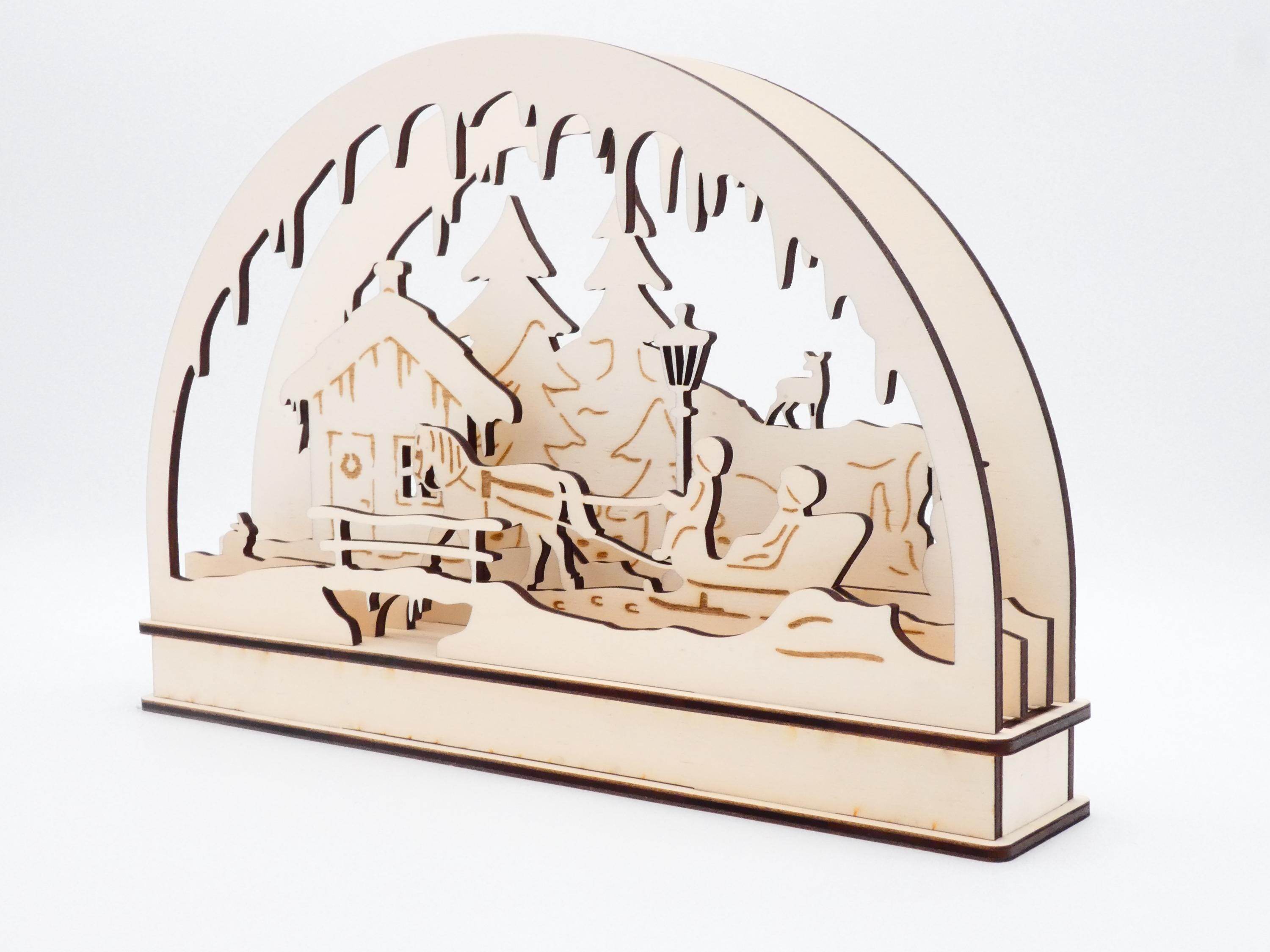 Lasercut-Datei SCHWIBBOGEN SCHLITTENFAHRT svg - Sewando