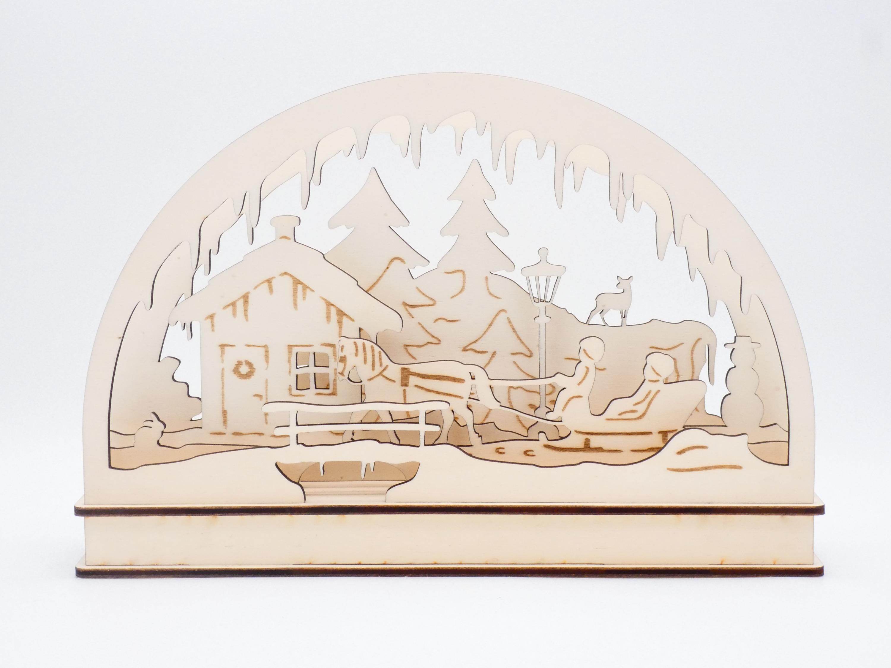 Lasercut-Datei SCHWIBBOGEN SCHLITTENFAHRT svg - Sewando