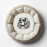 Stickdatei King Charles Cavalier "Agatha" - realistisch - FÜR HELLE STOFFE