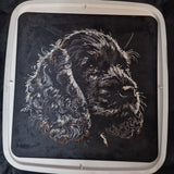 Stickdatei Cocker Spaniel "Dizzy" - realistisch - FÜR DUNKLE STOFFE