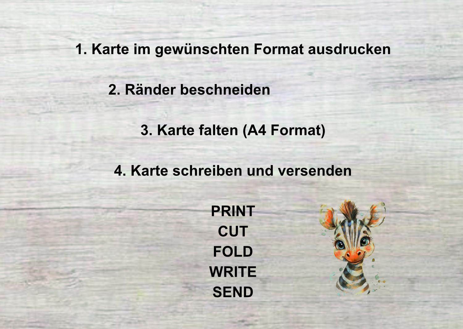 Karte, selbst ausdrucken und beschriften - Sewando