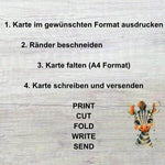 Karte, selbst ausdrucken und beschriften - Sewando