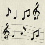 Stickdatei Musiknoten Noten Set 165 - Sewando