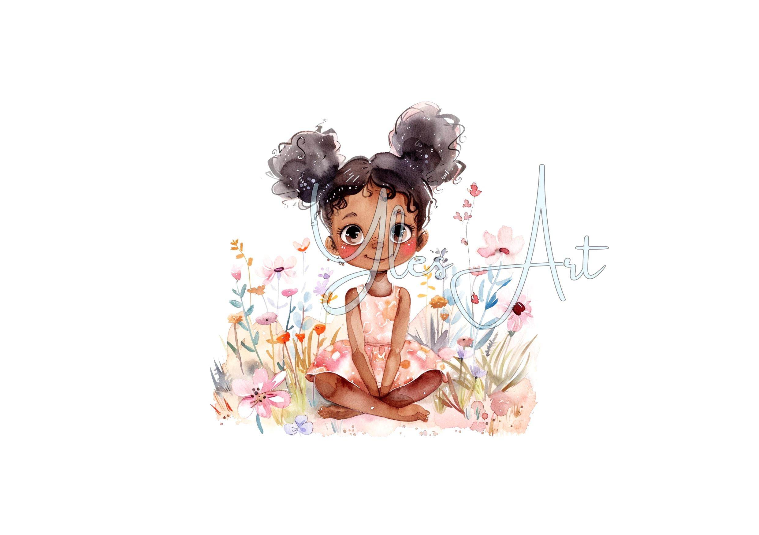 Mädchen, Wandbild, druckbare Kunst, Foto, Poster, Kinderzimmer - Sewando