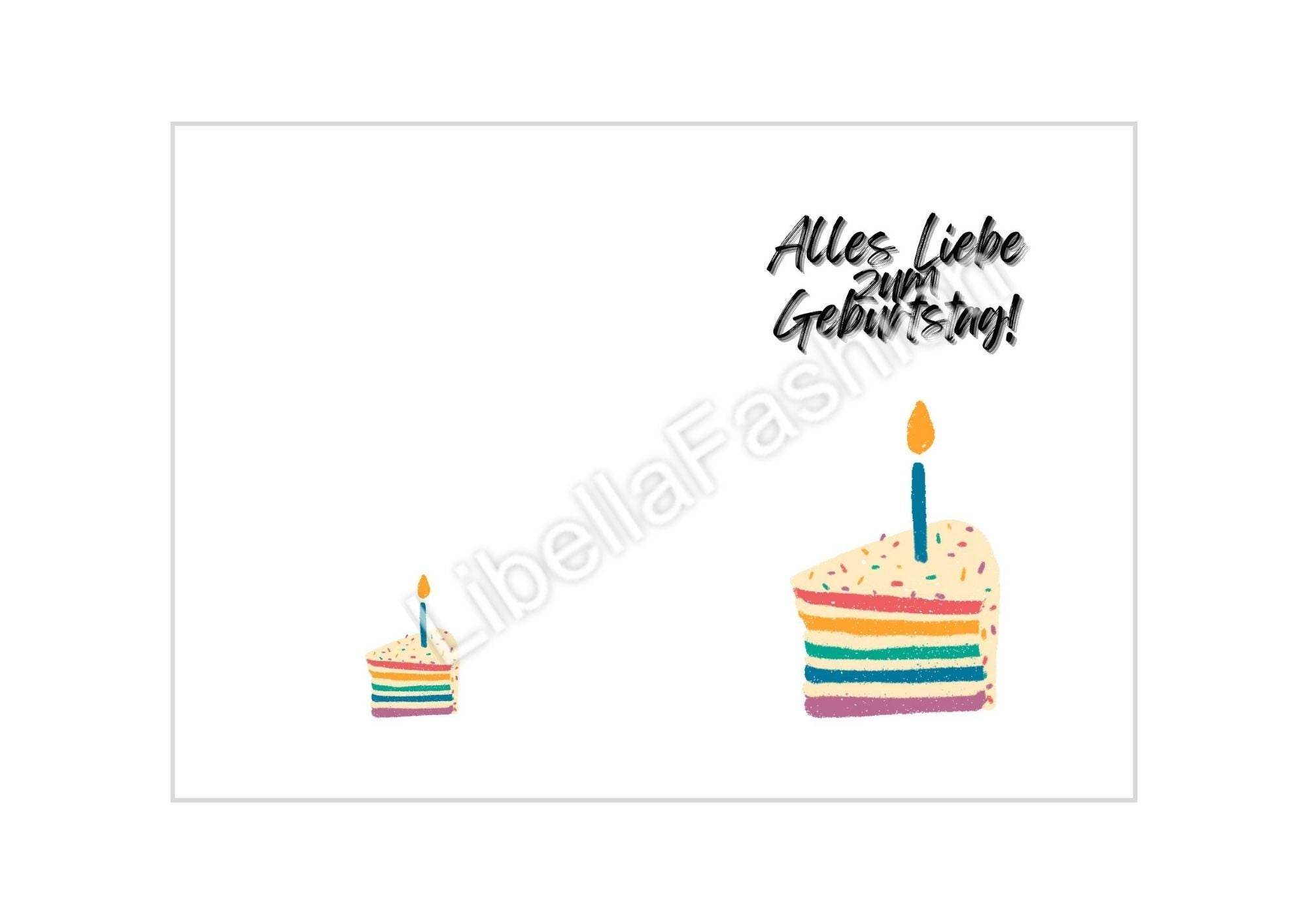 Geburtstagskarte 18 download Geburtstag Karte Grußkarte A4 digitaler Sofortdownload zum selbst ausdrucken pdf - Sewando