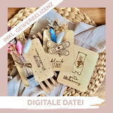 Lasercut/Plotter-Datei-Bundle: "Gute Besserung / Gesundheit"  | SVG-Download