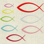 Stickdatei Kommunion Kirche Fische Fisch 467 - Sewando