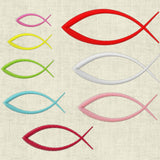 Stickdatei Kommunion Kirche Fische Fisch 467 - Sewando