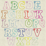 Stickdatei ABC Buchstaben Schlüsselanhänger Applikation Taschenbaumler Monogramm Set 300 - Sewando