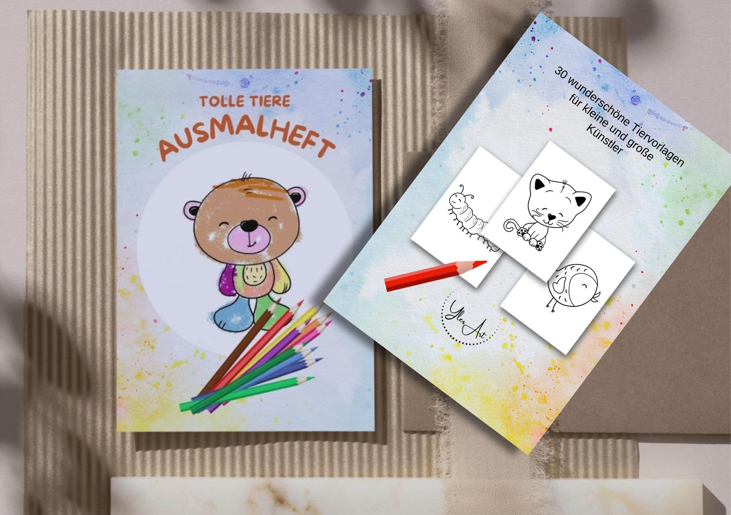 Malbuch, Malheft, Malvorlagen für Kinder | 30 tolle Tiere - Sewando