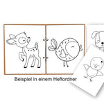 Malbuch, Malheft, Malvorlagen für Kinder | 30 tolle Tiere - Sewando