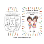 Lückenwörter-Malheft/Malvorlagen – 30 kreative Vorlagen zum Lernen & Ausmalen - Sewando