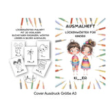 Lückenwörter-Malheft/Malvorlagen – 30 kreative Vorlagen zum Lernen & Ausmalen - Sewando