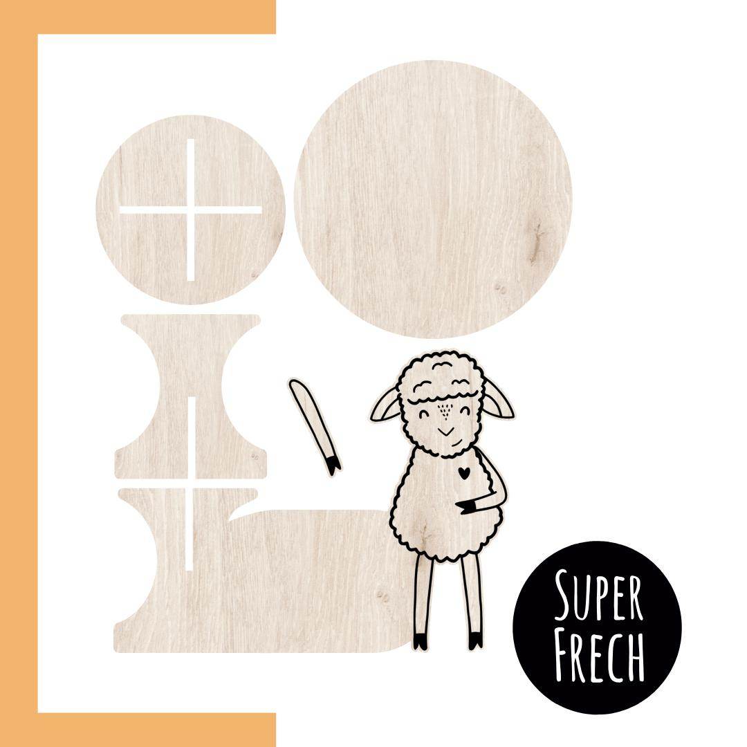 Laserdatei - Teller mit Schaf für Kekse und Muffin - Sewando