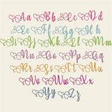 Stickdatei Schrift ABC In Love 2 Liebe Herz Buchstaben Zahlen Set 594 - Sewando