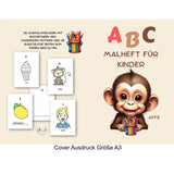 Mein kreatives Alphabet - Malheft/Malvorlagen – Buchstaben lernen & gestalten - Sewando