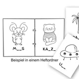 Lückenwörter-Malheft/Malvorlagen – 30 kreative Vorlagen zum Lernen & Ausmalen - Sewando