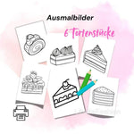 Malvorlagen Torten Kuchen Malvorlagen für Kinder Ausmalheft A4 Sofortdownload - Sewando