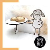 Laserdatei - Teller mit Schaf für Kekse und Muffin - Sewando