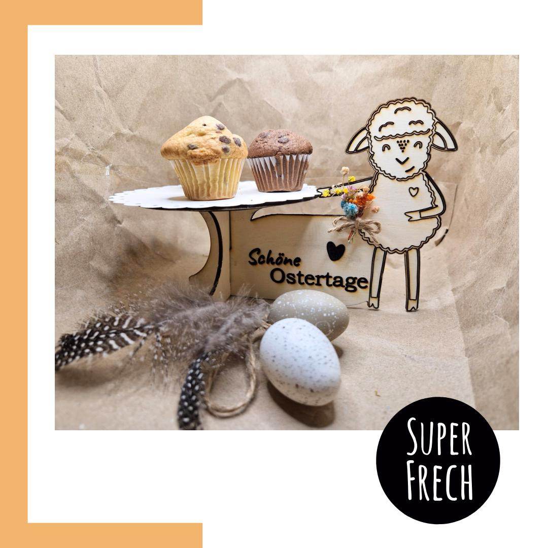 Laserdatei - Teller mit Schaf für Kekse und Muffin - Sewando