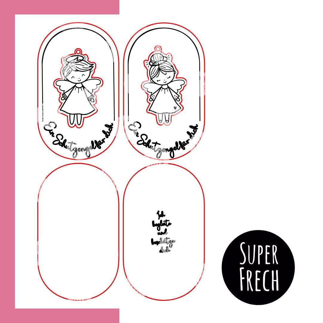 Laserdatei - Schutzengel Karte - Sewando