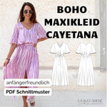 Maxikleid für Anfänger, Sommerkleid CAYETANA, Gr. 32-50, PDF Schnittmuster - Sewando