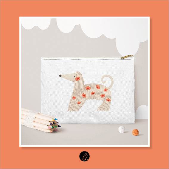 Bügelbild-Design – afghanischer Windhund mit Blumen - Sewando