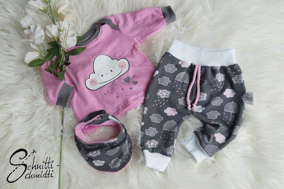 Schnittmuster Newborn-Set LOU Hose&Shirt&Tuch&Mütze Gr. 50-92 icl. gratis Plotterdatei : - Sewando