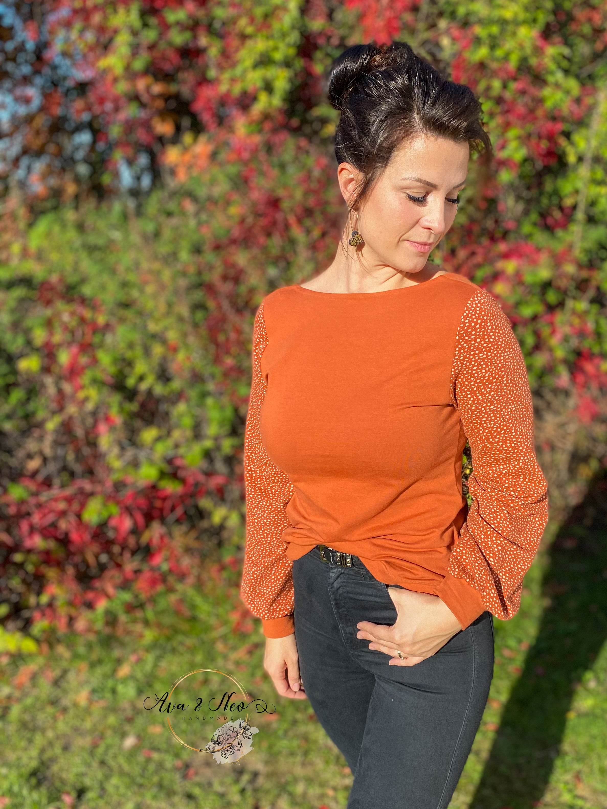 Schnittmuster Bluse/Pullover Helena Gr. 34-50 - Sewando
