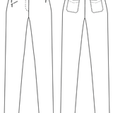 Schnittmuster Gianna - Stretchhose mit Reißverschlusstaschen Gr. 34-54 - Sewando