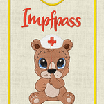 Stickdatei Teddy U-Heft Impfpass In the Hoop 625/T1 - Sewando