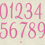 Stickdatei Monogramm mit Blumen Schrift ca. 70mm Set 397e - Sewando