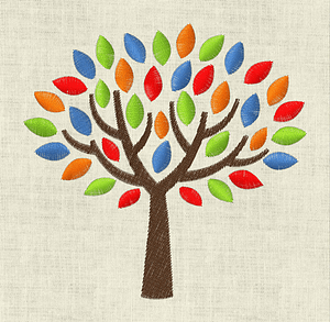 Stickdatei Jugendweihe Baum 2021 bis 2025 Stickmuster Set 644 - Sewando