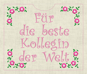 Stickdatei Schokohülle Danke Set 715 - Sewando