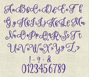 Stickdatei Schrift Schönschrift Set 720 - Sewando