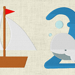 Stickdatei Schrift Maritim Set 111 - Sewando