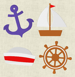 Stickdatei Schrift Maritim Set 111 - Sewando