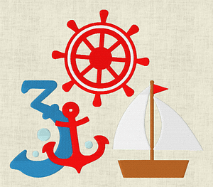 Stickdatei Schrift Maritim Set 111 - Sewando