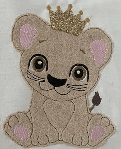 Stickdatei Doodle Löwe / Blume Krone Junge Mädchen Set 736 - Sewando