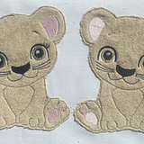 Stickdatei Doodle Löwe / Blume Krone Junge Mädchen Set 736 - Sewando