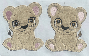 Stickdatei Doodle Löwe / Blume Krone Junge Mädchen Set 736 - Sewando